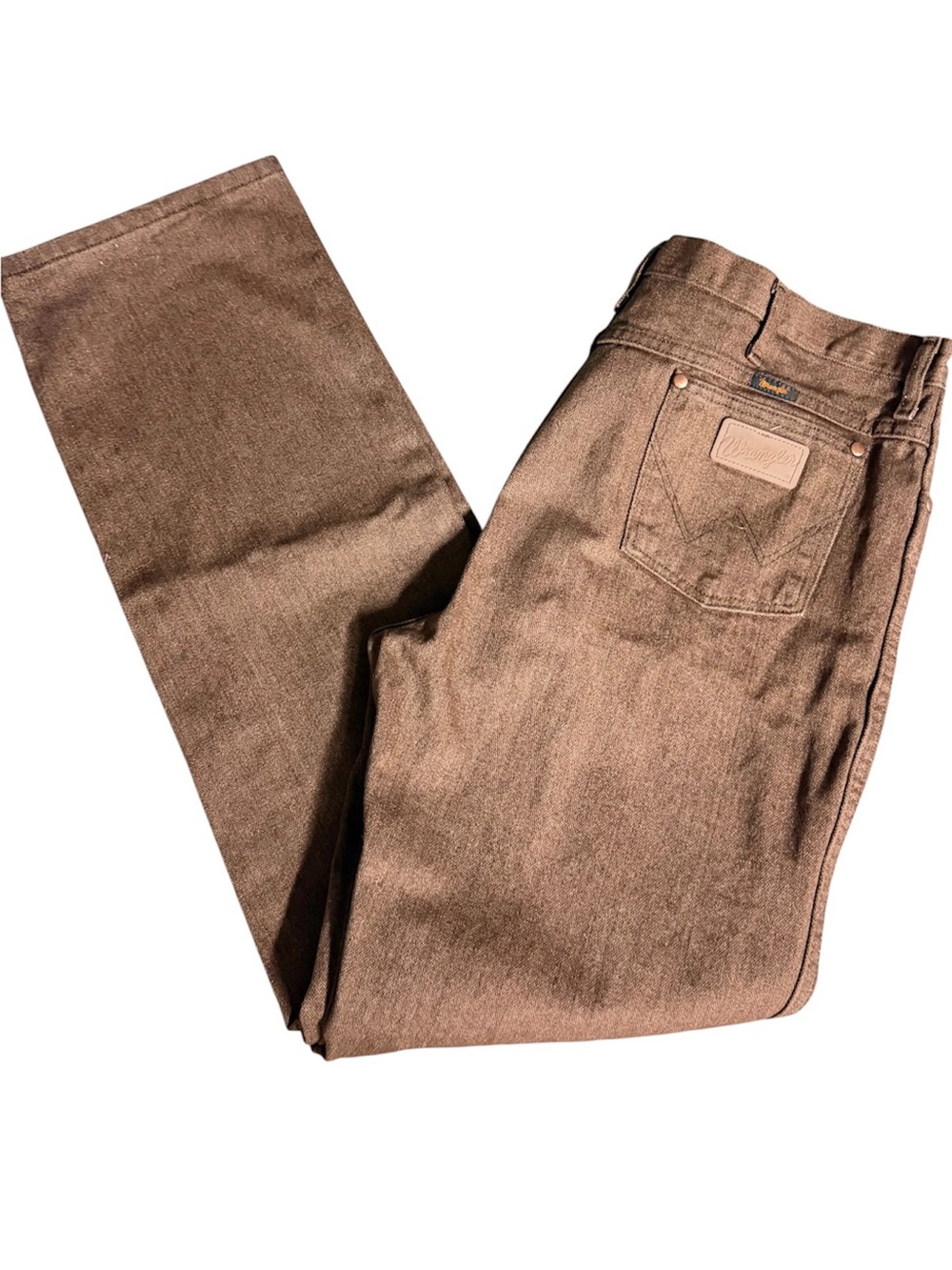Wrangler Men’s Brown Straight Leg Jeans Size 38x34 100% Cotton EUC